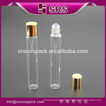 SRS cosméticos vidro rolo em garrafa, cosméticos vazio vidro 15ml botreles de óleo essencial com bola de rolo